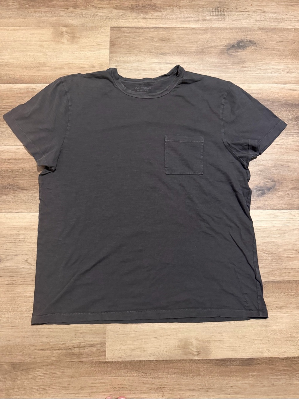 Outerknown Saltwater Slub Pocket T-Shirt Mens Large Gray Organic Cotton